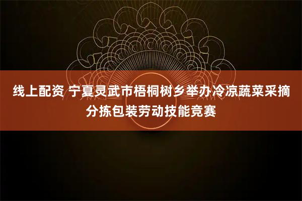 线上配资 宁夏灵武市梧桐树乡举办冷凉蔬菜采摘分拣包装劳动技能竞赛